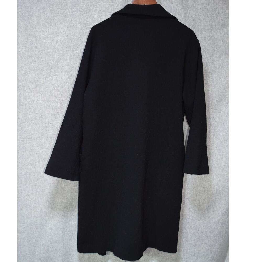 Harari Black Open Front Silk-Lined Jacket L Made in USA - Picture 4 of 4
